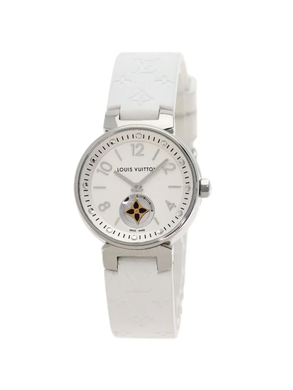 Louis Vuitton Tambour Moon Star PM Watch SS Rubber